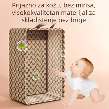 Sklopiva kutija za skladištenje garderobe, velik kapacitet 20–30 L, za odjeću i hlače, otporna na vlagu