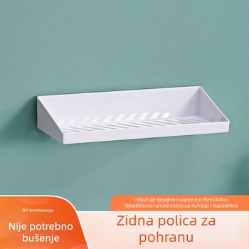 Plastična zidna polica bez bušenja za kupaonicu i kuhinju