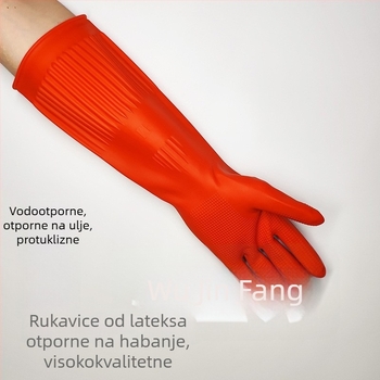 Beauty Gang latex rukavice dužine 38 cm, deblje, vodootporne i protuklizne, za kuhinju, pranje posuđa i kućanske poslove