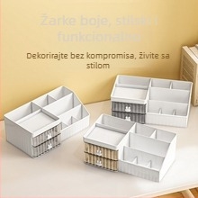 Stolna višenamjenska kutija za pohranu, višeslojni kozmetički organizator s velikim kapacitetom, ladica-organizator za uredske potrepštine i držač olovaka