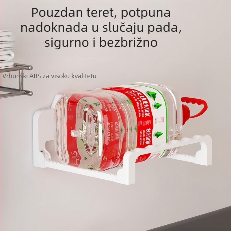 Zidni držač za umivaonik s kukama, bez bušenja, skladište za kuhinju i kupaonicu