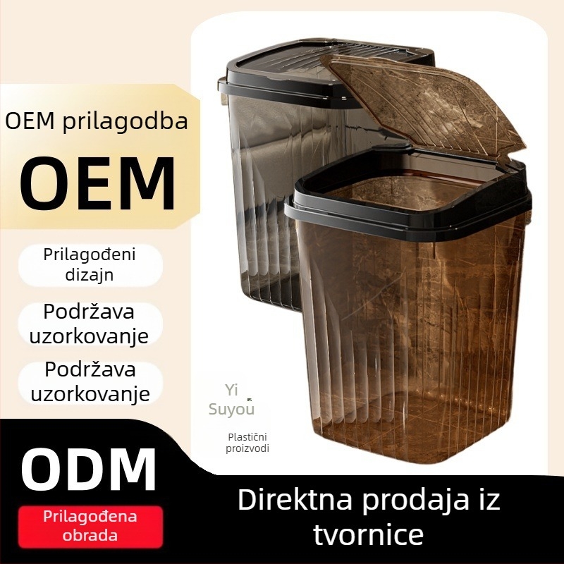 Prilagođeni komercijalni kanta za otpatke s poklopcem na šarke, kapaciteta 12 L ili više, plastični kvadratni oblik, za urede, hotelske sobe i barove