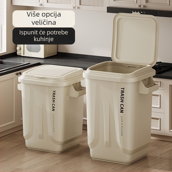 Unutarnji kućni kanta za smeće, dugačkastog cilindričnog oblika od plastike, za kuhinju i dnevni boravak, kapacitet 12 L, industrijski stil