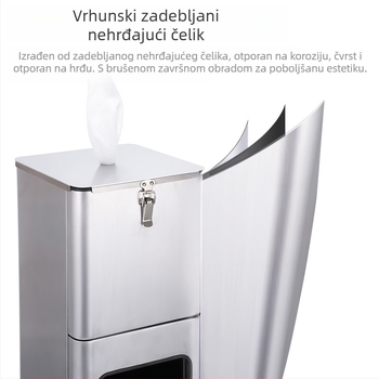 Prilagođeni četvrtasti kanta za mokre maramice od nehrđajućeg čelika za vanjsku javnu uporabu