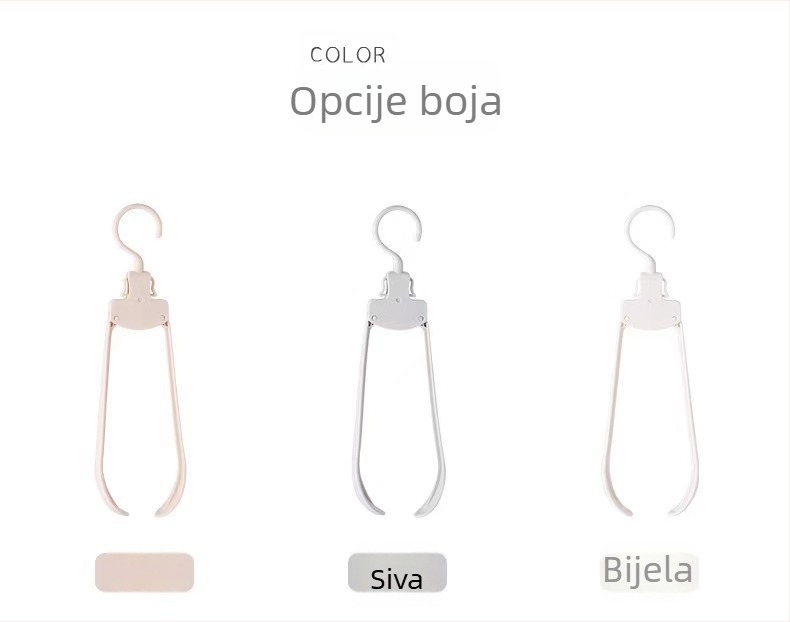 Sklopiva plastična vješalica za odjeću sa širokim ramenima – prenosna sušilica za dom i studentski dom