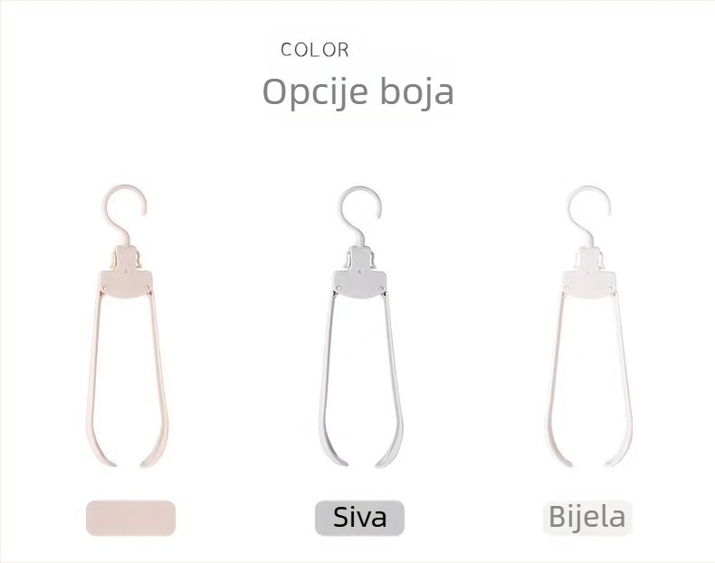 Sklopiva plastična vješalica za odjeću sa širokim ramenima – prenosna sušilica za dom i studentski dom