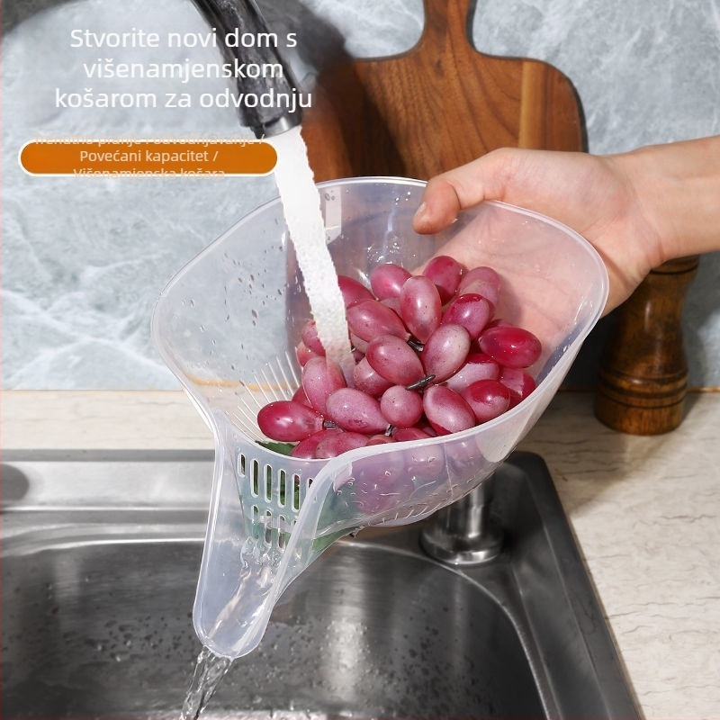 Višenamjenski koš za odvodnju voća i povrća, posuda za pranje i skladištenje u kuhinji