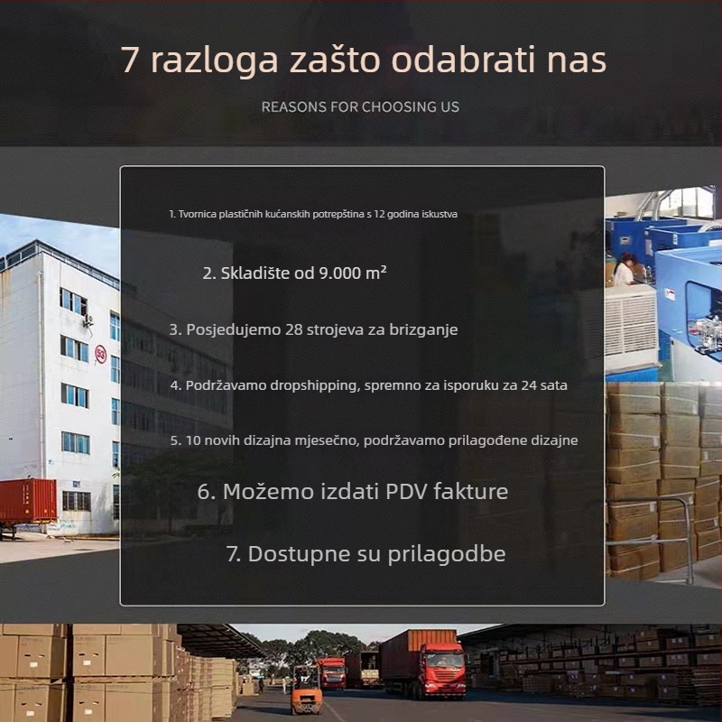 10 L uski cilindrični koš za smeće s poklopcem, otvaranje na pritisak – za kuhinju, kupaonicu, spavaću sobu i dnevni boravak