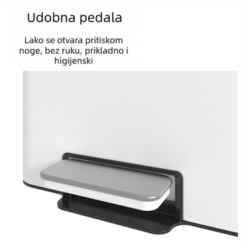 Prilagođena kanta za smeće od nehrđajućeg čelika 15 L s poklopcem i pedalom, za kućnu upotrebu (dnevni boravak i kuhinja)
