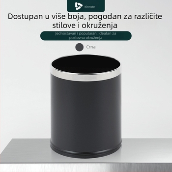 Okrugla metalna kanta za smeće, mala veličina, minimalistički luksuzni dizajn za spavaću sobu i dnevni boravak