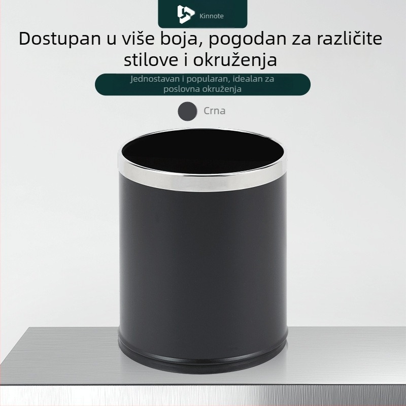 Okrugla metalna kanta za smeće, mala veličina, minimalistički luksuzni dizajn za spavaću sobu i dnevni boravak