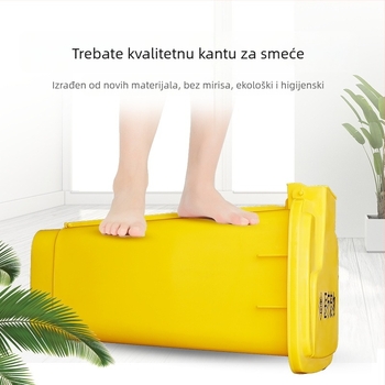Kanta za medicinski otpad s poklopcem, pedalo otvaranje, žuta kutija za oštre predmete, za kliniku