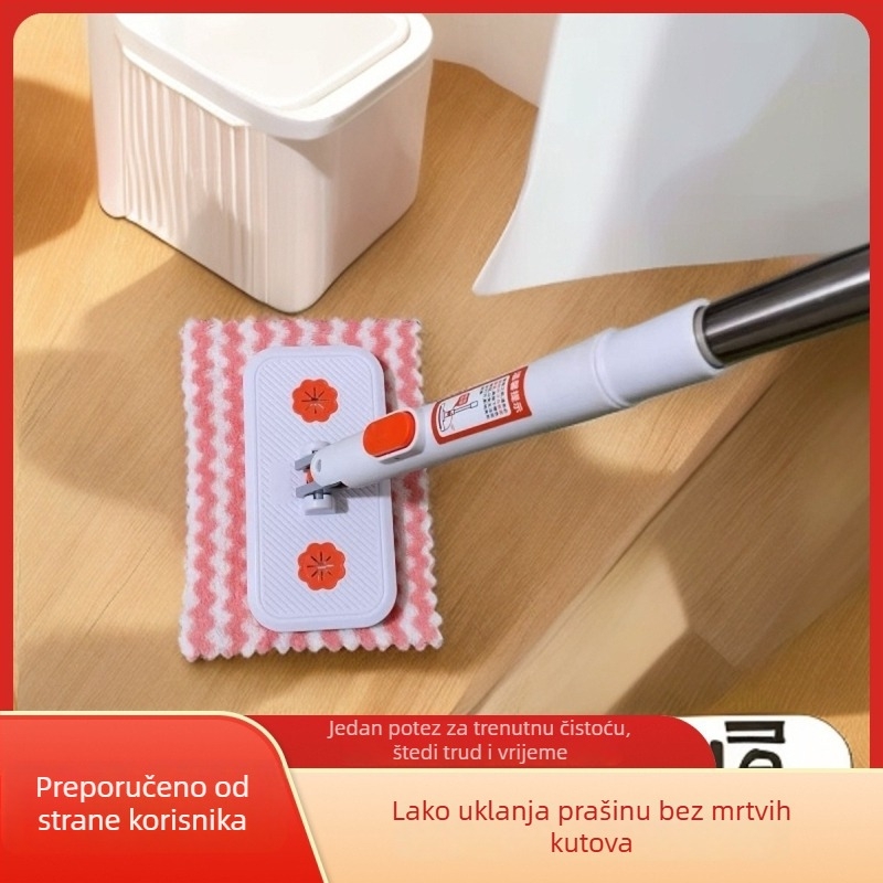 Domaći mop s klipom za tkaninu, mop za pod s krokodil klipom, čišćenje bez dodira
