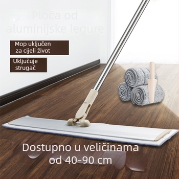 Plošni mop bez dodirivanja rukama, za kućanstvo, veliki mop za mokro i suho čišćenje