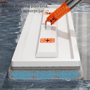 Bezkontaktni mop za pod s velikim strugačem, kućna uporaba, suho i mokro čišćenje, ravni mikrovlaknasti mop