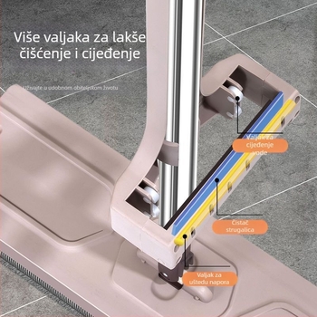 Nova beskontaktna mop za kućnu upotrebu — plosnati mop za suho i mokro čišćenje, upijajuća mikrovlakna navlaka