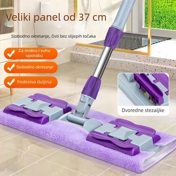 Plosnati mop s krpom za kućnu upotrebu, pločasti mop, 2026 novi model, posebno za drvene podove, alat za čišćenje jednim potezom, zgušana verzija
