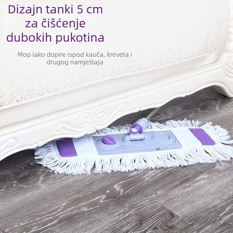 Ploški mop za kućnu upotrebu, mokro i suho korištenje, bez ručnog cijeđenja, upijajući i izdržljiv mop