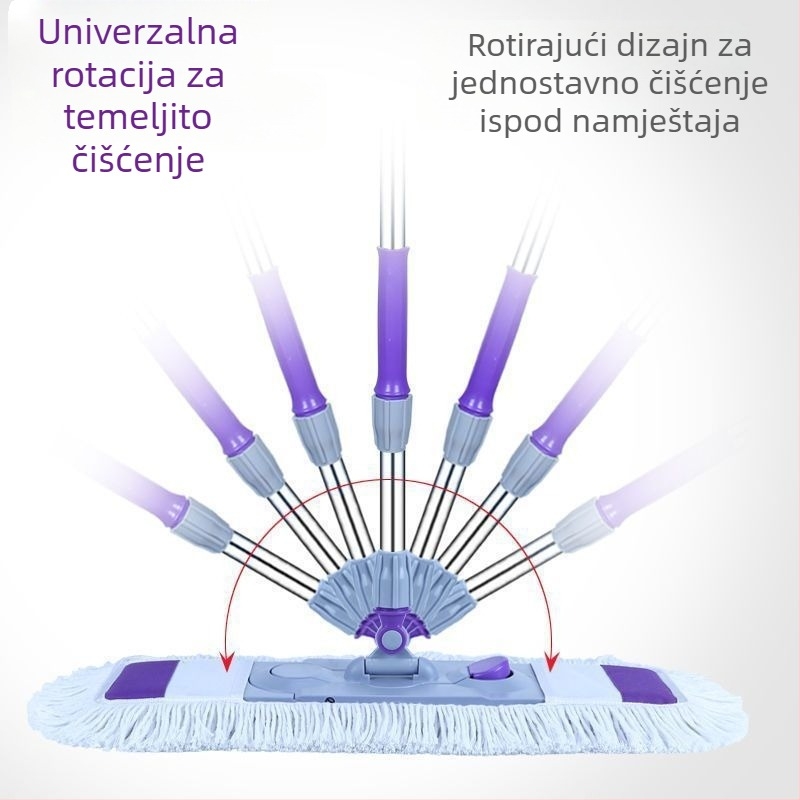 Ploški mop za kućnu upotrebu, mokro i suho korištenje, bez ručnog cijeđenja, upijajući i izdržljiv mop