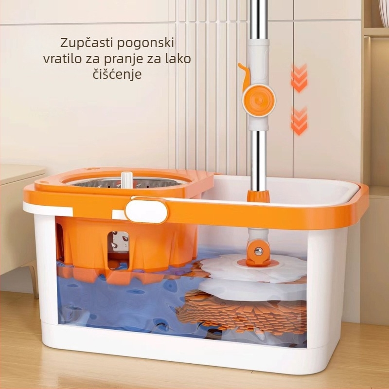 Rotirajući mop za kućnu upotrebu, čišćenje bez dodirivanja rukama, suho i mokro