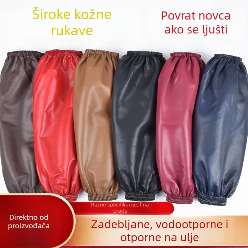 Kožni kuhinjski rukavi: vodootporni, otporni na ulje, otporni na prljavštinu, dugi zaštitni rukavi
