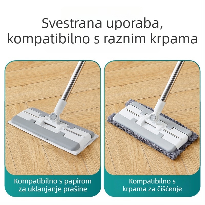 Automatska klips za krpu mop s plosnom glavom za kupaonicu