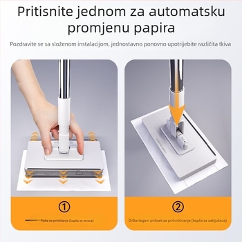 Mali lazy mop za lice s klipom za krpu – ponovno upotrebljiva mop podloga, čišćenje jednim prolazom