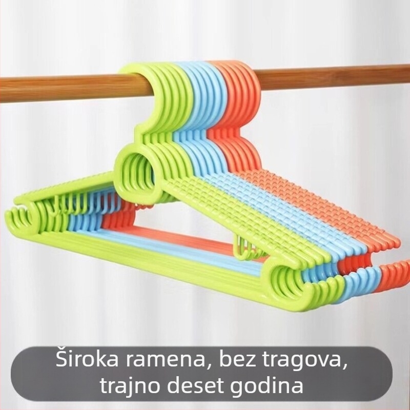 Neklizajuće višefunkcionalne plastične vješalice za trgovine, držači za hlače i vješalice za odjeću za muškarce i žene