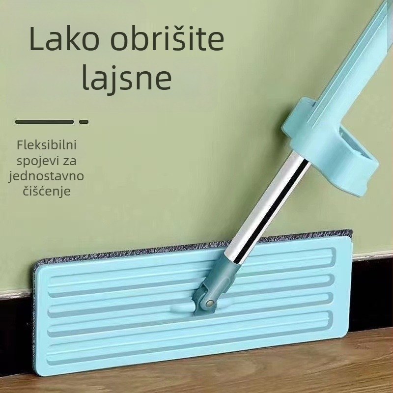 Bez dodirivanja plosnati mop, rotirajući, mokro i suho – dvostruka namjena za kućnu upotrebu