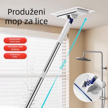 Mop s klipom za ručnik za lice, mini ravni mop za kućno čišćenje s automatskim klipom