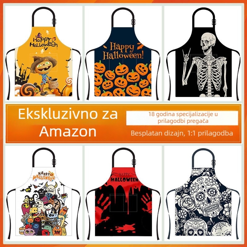Nova pregača za Noć vještica — zabavan, originalan i kreativan dar za kuhinju i dom, s debelim otiskom