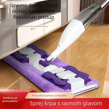 Sprej mop s klipom za krpu, plosnati mop, bezkontaktno čišćenje, raspršivanje vode
