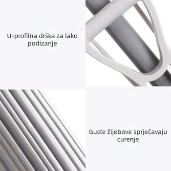 Camellia lagani mop od nehrđajućeg čelika s rolnim isisivanjem, glava od gumasto-bavčane tkanine, za kućnu upotrebu