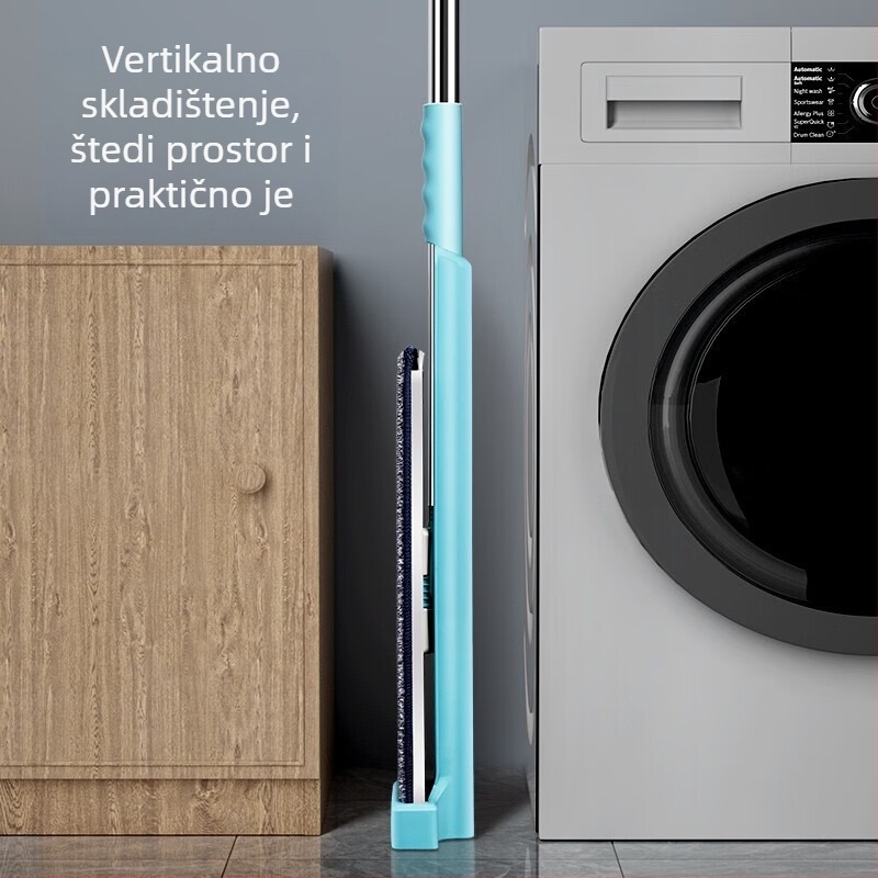 Meiliya plosati mop bez dodirivanja rukama, mokro i suho dvostruka upotreba, za kućanstvo i kuhinju, microfiber krpa za mop