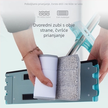 Plošni mop za mokro i suho čišćenje, bez pranja ruku, apsorbirajuća mikrovlakna podloga za kućnu upotrebu