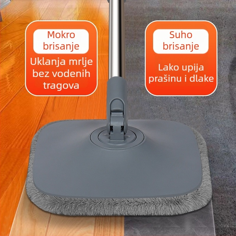 Mop s odjeljivanjem prljave vode, okretni, bez dodira, automatsko ispiranje, suho i mokro čišćenje, mikrovlakno