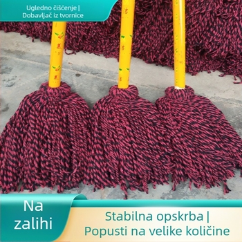 Mop od pamukovog vlakna s okruglom glavom, dvostruka glava, za kućnu upotrebu