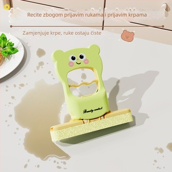 Mini medvjeđi mop sa spužvom – apsorbirajući, za kućnu upotrebu, ručni, bez pranja, za čišćenje stakla i kupaonice