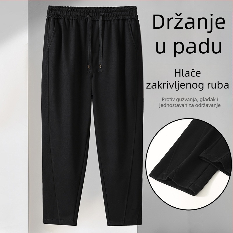 Muške hlače za proljeće, plus veličina, opuštene, ravne, široke nogavice, svakodnevne