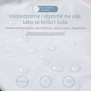 PU kožne rukave za kuhinju, vodootporne i otporne na ulje, produžene, bijele, unisex