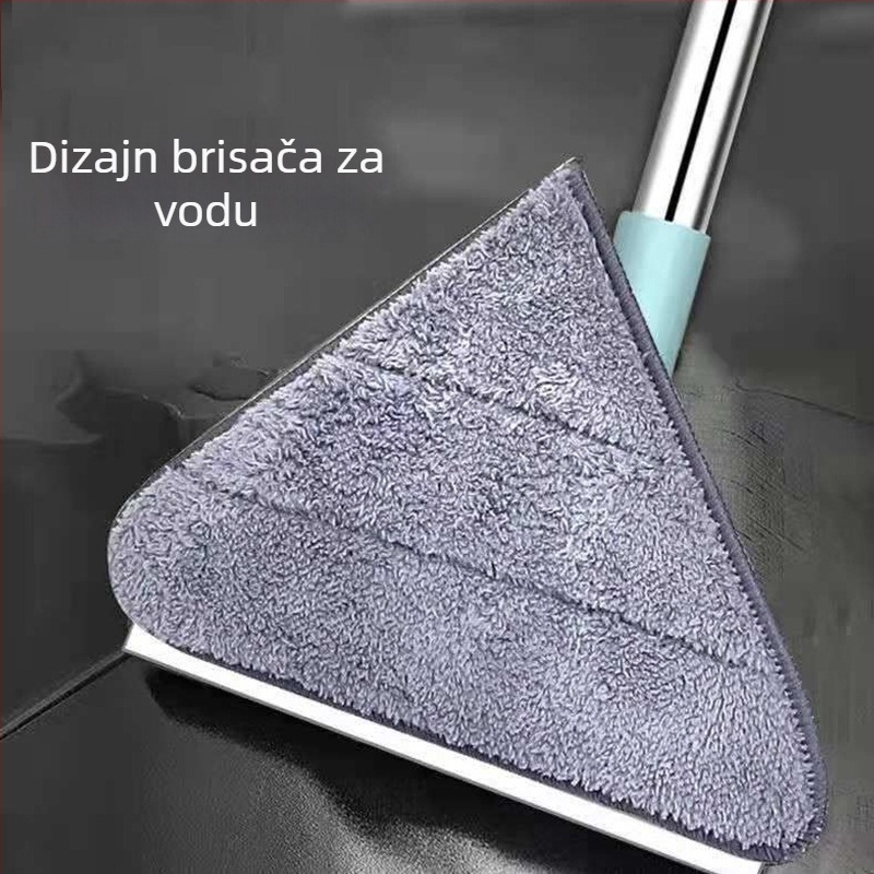 Ploški mop s trokutastom glavom, dvostruka namjena čišćenja stakla i prozora, produžna šipka za čišćenje krova