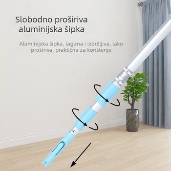 Conduo Satto teleskopni plosnati mop za pod, mikrovlakna, lagan, 56–119 cm