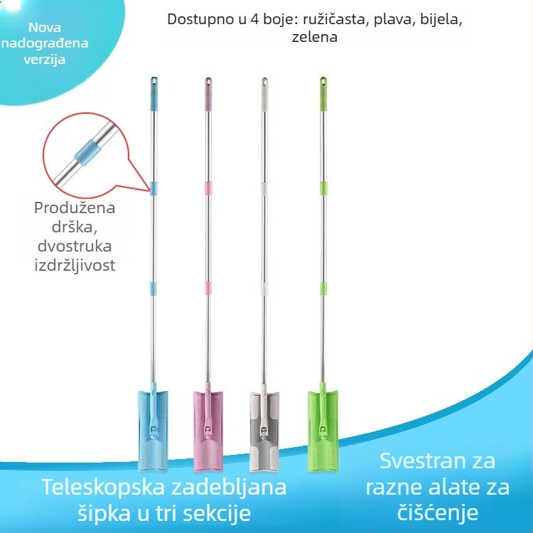 Conduo Satto teleskopni plosnati mop za pod, mikrovlakna, lagan, 56–119 cm