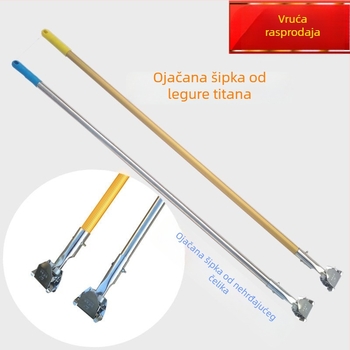 Nehrđajući čelični štap za ravni mop, ojačan i povećan