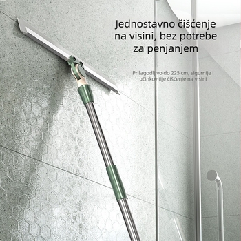 3-u-1 alat za čišćenje kupaonice: škrabica za pod, čistač stakla i ogledala, silikon škrabica za prozore – sprej za čišćenje