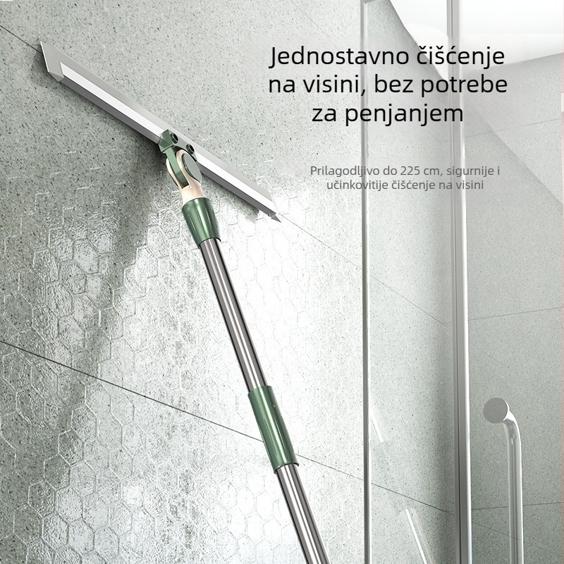 3-u-1 alat za čišćenje kupaonice: škrabica za pod, čistač stakla i ogledala, silikon škrabica za prozore – sprej za čišćenje