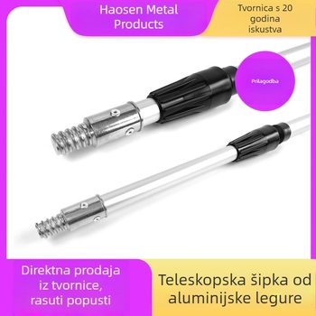Teleskopska aluminijska šipka, aluminijska legura, povećan dizajn za universalne kućne dodatke za pohranu
