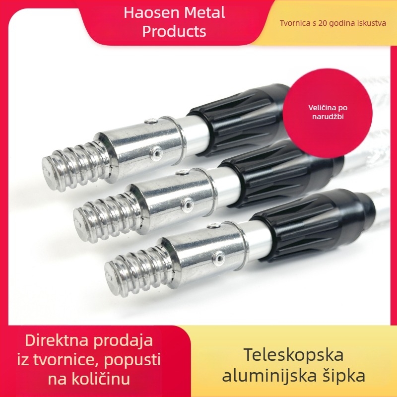 Telekop mop šipka od nehrđajućeg čelika i aluminijske legure, debeli zid, produživačka za kućnu upotrebu – univerzalni dodaci i pohrana