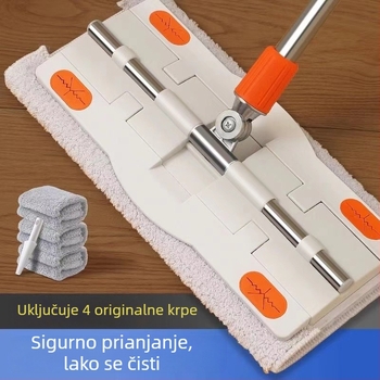 Prilagodljivi plosnati mop s klipom od zliatine i glavom od ultra finih vlakana za kućno čišćenje