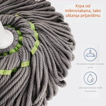 Prilagođeni teleskopski mop s automatskim cijeđenjem, za mokro i suho čišćenje – Picasso Mop